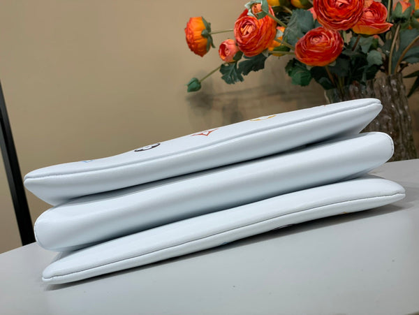 LV x TM Coussin BB 21cm Bianco Multicolore Pelle di agnello con monogramma in rilievo