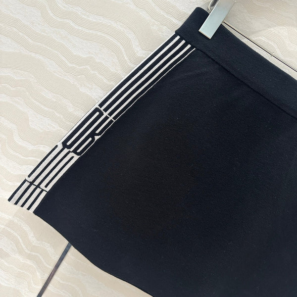 CD Short Skirt Black Viscose Polyamide