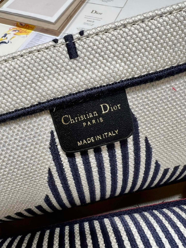 CD White five-pointed Star Book Tote 42cm Bag Canvas 336564