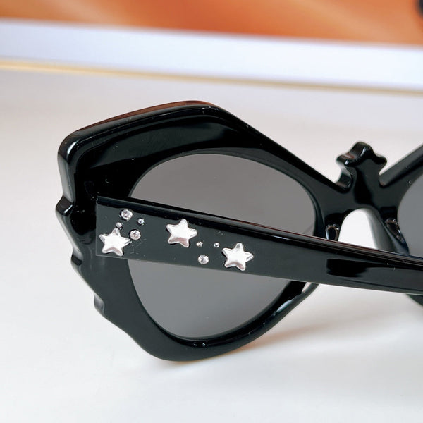 CRYSTAL STUDDED CAT-EYE FRAME SUNGLASSES GG1095S IN ACETATE