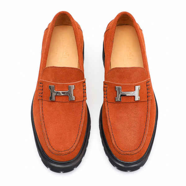 HM Men's Loafer Orange Suede 616530