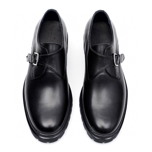 Mocassino da uomo HM in pelle di vitello nera 616537