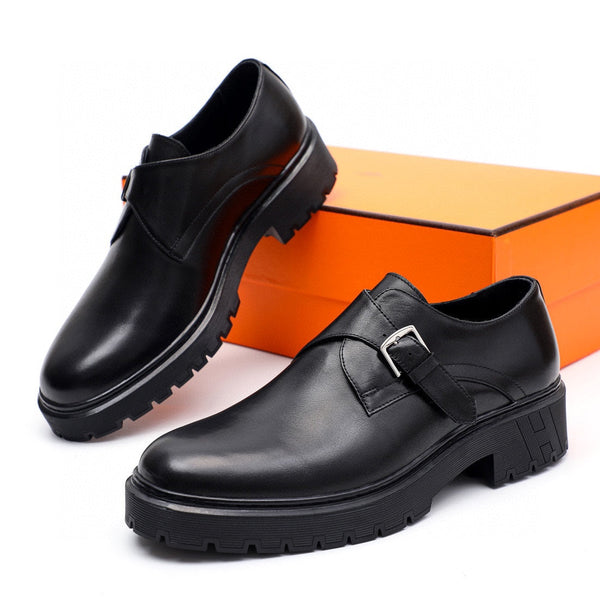 Mocassino da uomo HM in pelle di vitello nera 616537