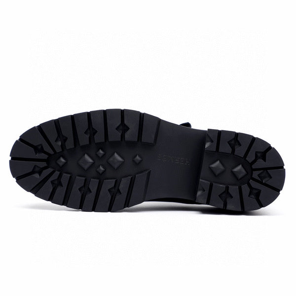 Mocassino da uomo HM in pelle di vitello nera 616537