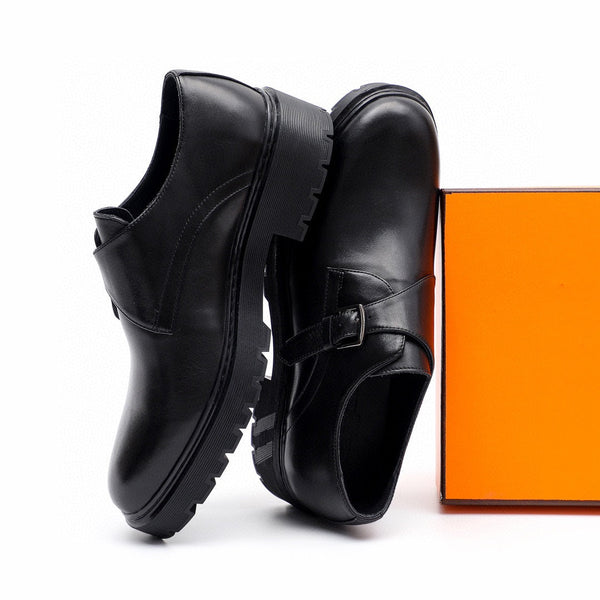 Mocassino da uomo HM in pelle di vitello nera 616537