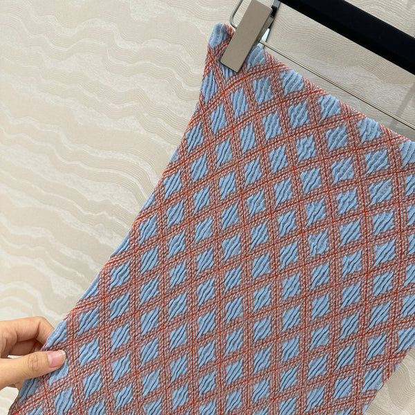 Gonna lunga Prada Blu misto Cotone Poliammide Arancione