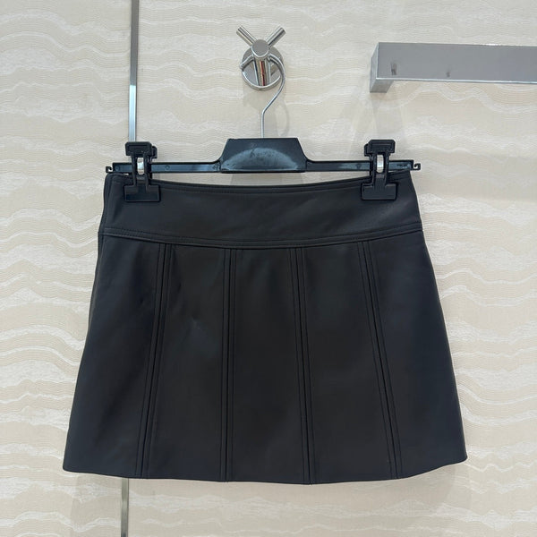 Jupe Celine Boucle Métal Arc de Triomphe Agneau Noir