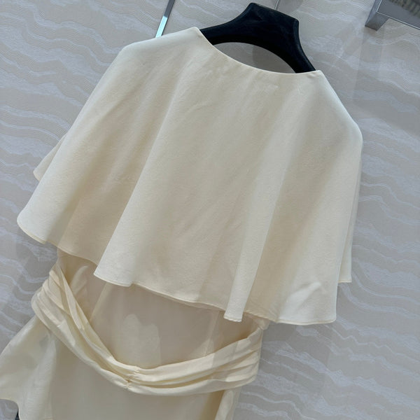Chemise Prada en polyester beige à manches en dentelle