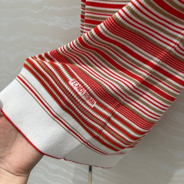 Fendi Knitted Camisole Red Cotton