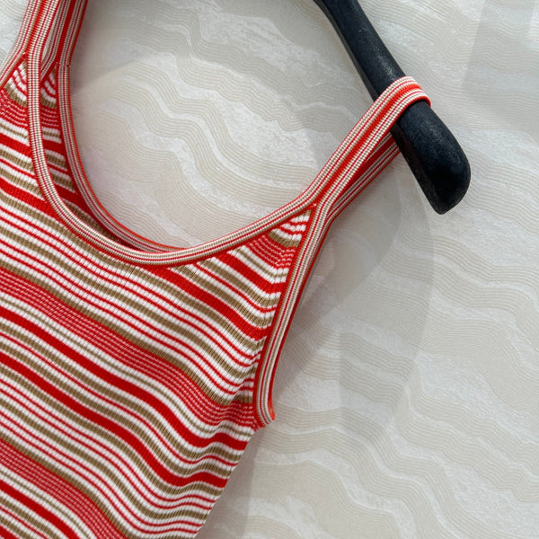 Fendi Knitted Camisole Red Cotton