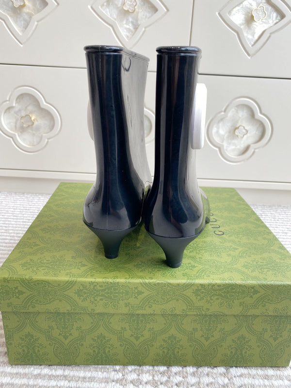 GC Ankle With Interlocking G Boot Black Rubber 291027