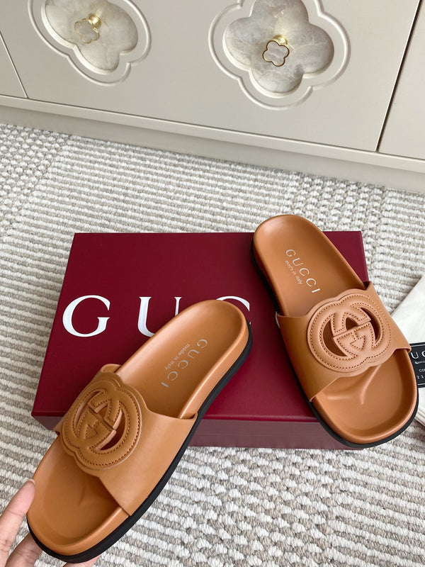 GC Slipper Brown Cowhide 291037