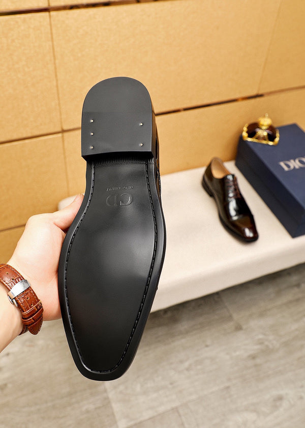 CD Derby Shoe Black Mix Brown Patent Leather 638974