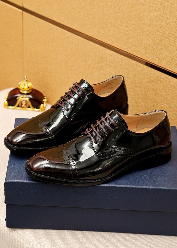 CD Derby Shoe Black Mix Brown Patent Leather 638974