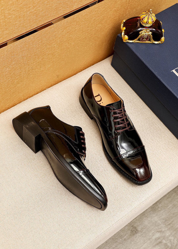 CD Derby Shoe Black Mix Brown Patent Leather 638974