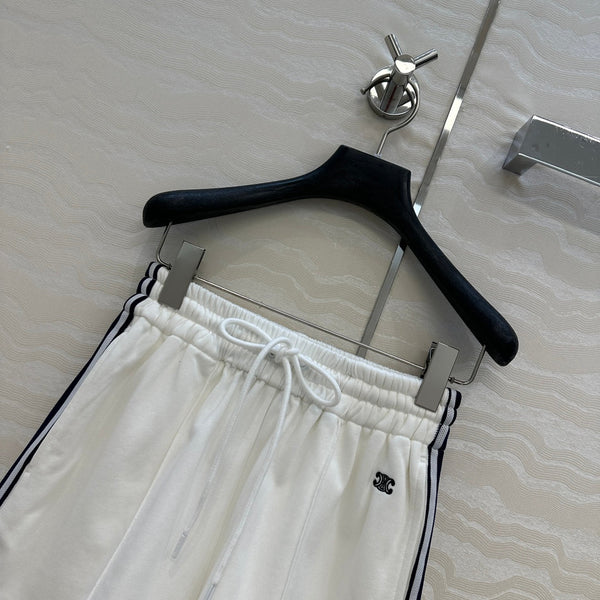 Pantaloncini sportivi Celine in cotone bianco