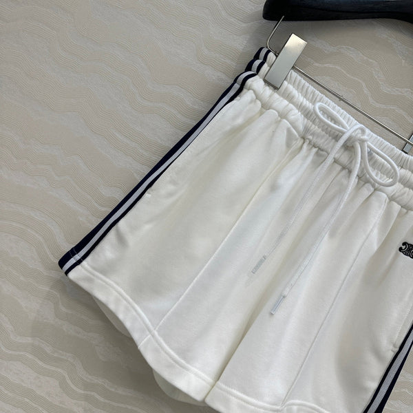 Pantaloncini sportivi Celine in cotone bianco