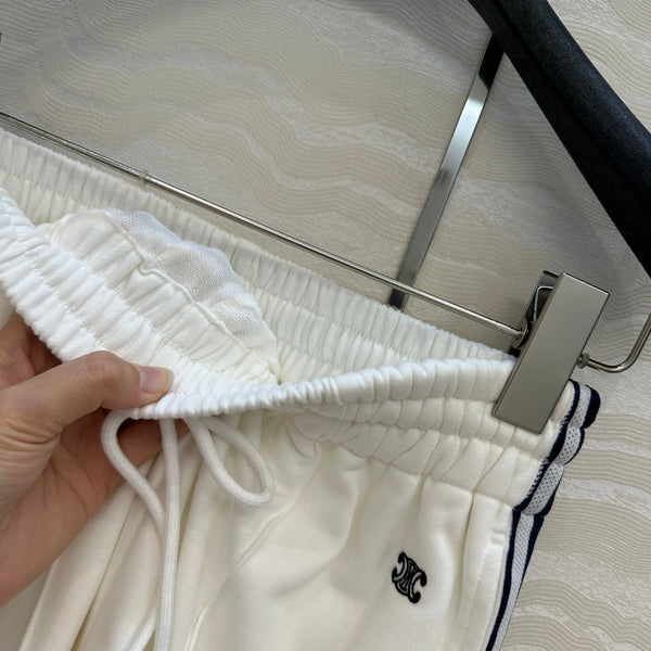 Pantaloncini sportivi Celine in cotone bianco