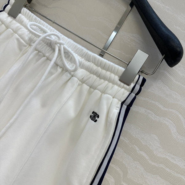Pantaloncini sportivi Celine in cotone bianco