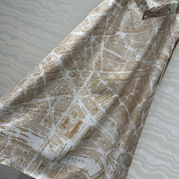 Robe en soie marron clair CD