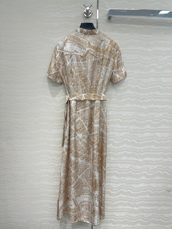 Robe en soie marron clair CD