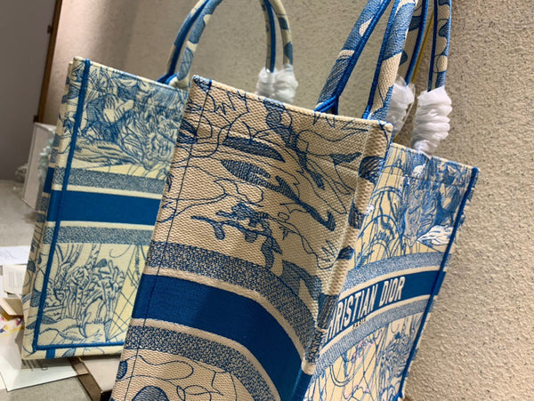 CD Blue Earth Book Tote 42cm Bag Canvas 336591