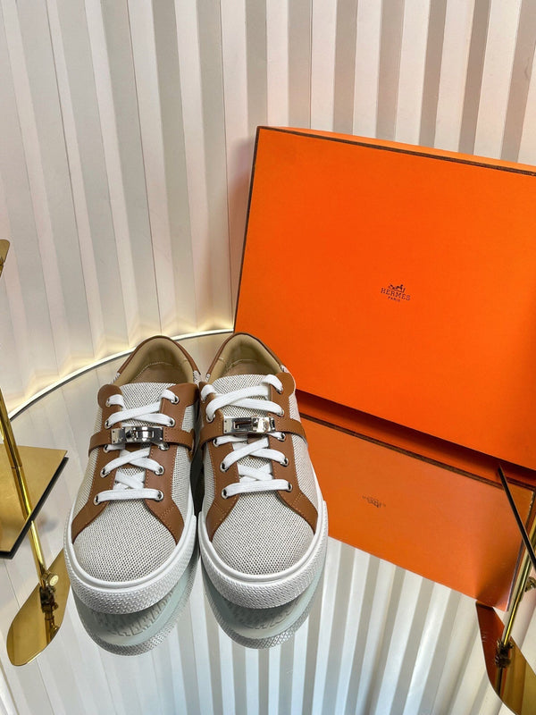 HM Kelly Sneaker Brown Cowhide Fabric 317054