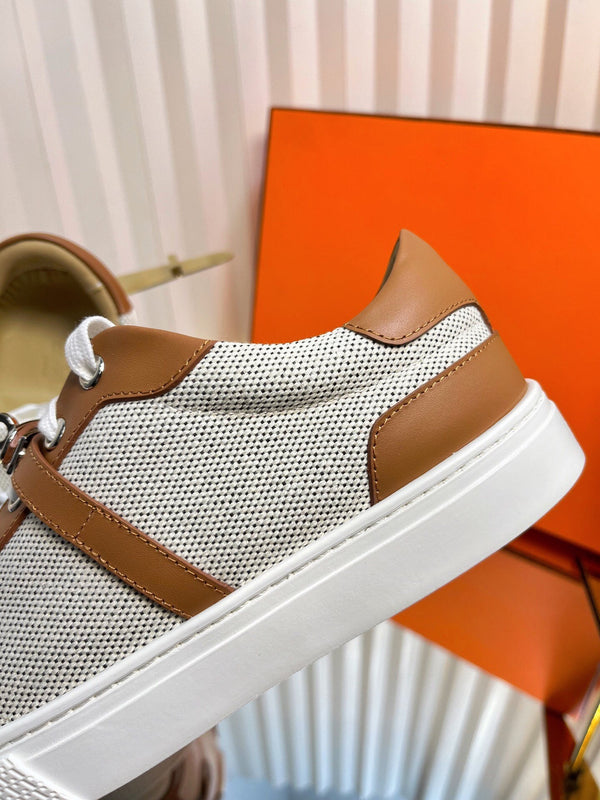 HM Kelly Sneaker Brown Cowhide Fabric 317054