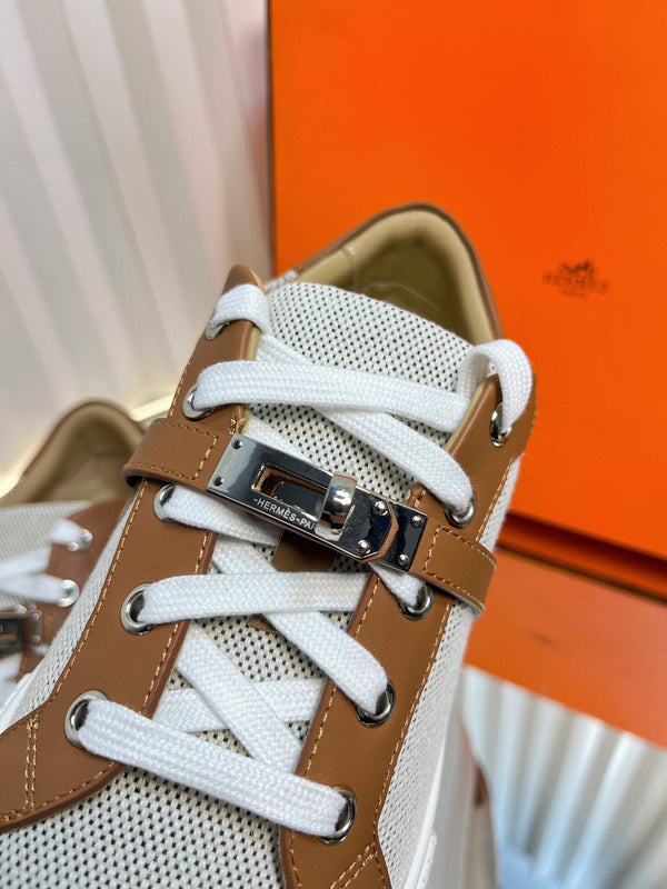 HM Kelly Sneaker Brown Cowhide Fabric 317054