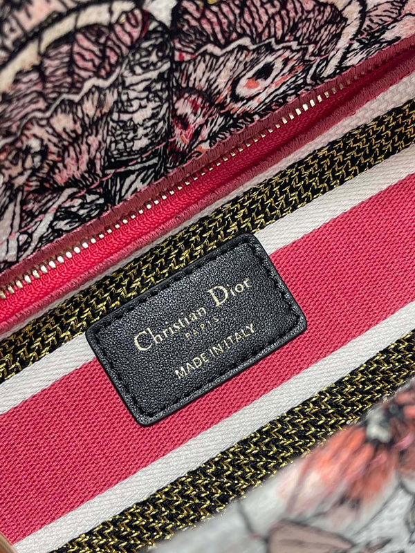 CD Colorful Butterfly 24 Lady Dior Bag Canvas 336709