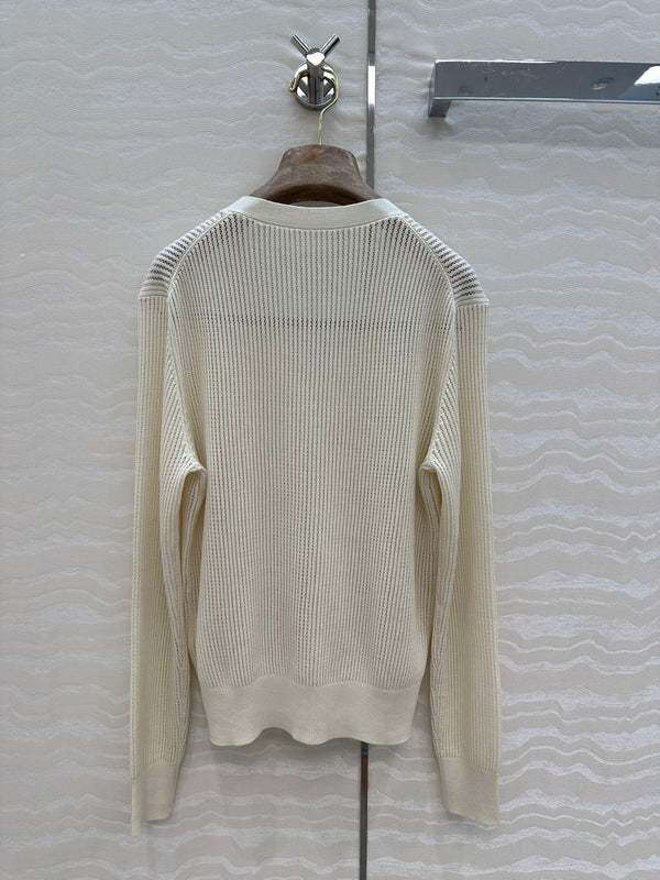 LP 25 V-neck Cardigan Cream Cotton 265177