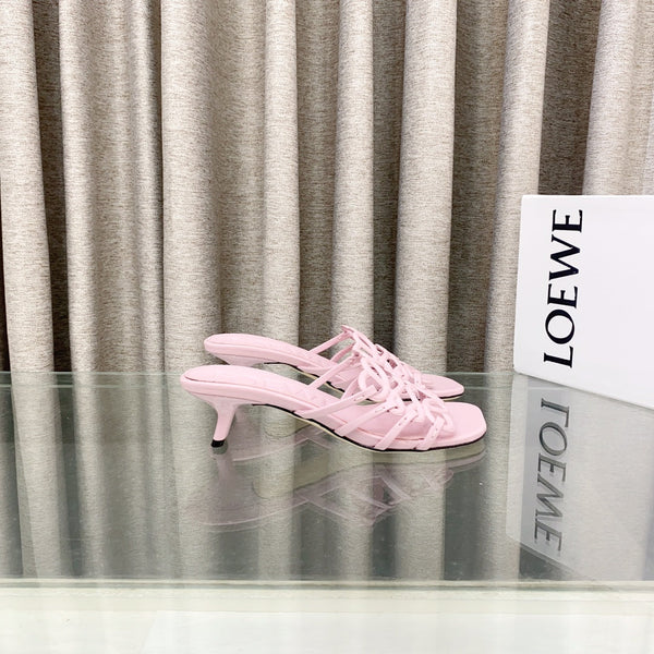 Loewe 25 Petal Anagram Slide 45mm Pink Sheepskin