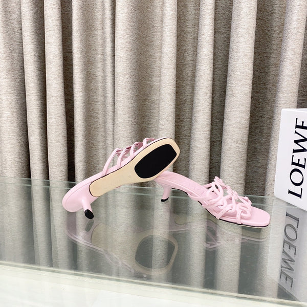 Loewe 25 Petal Anagram Slide 45mm Pink Sheepskin