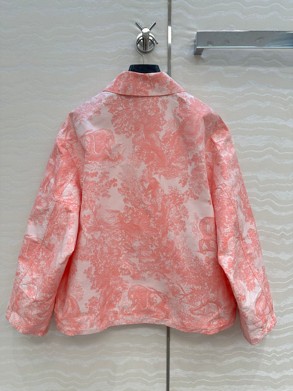 CD 25 Giacca con stampa floreale Forest in poliestere rosa