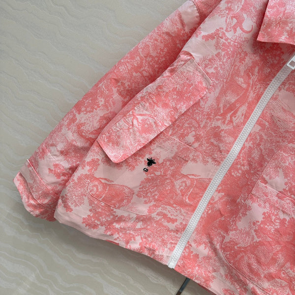 CD 25 Giacca con stampa floreale Forest in poliestere rosa