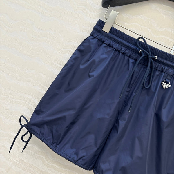 Prada Short Bleu Marine Polyamide