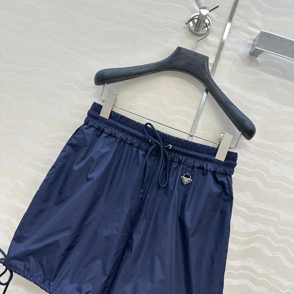 Prada Short Bleu Marine Polyamide