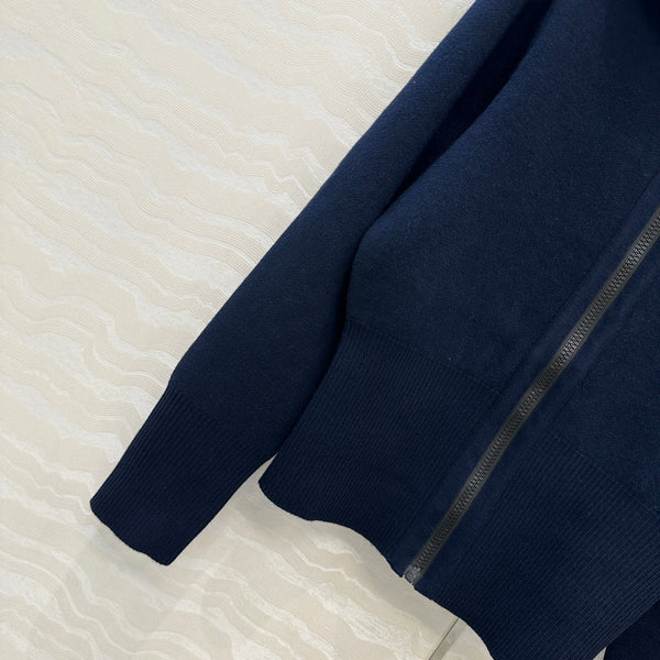 CD 25 Double-Sided Cardigan Navy Blue Cashmere