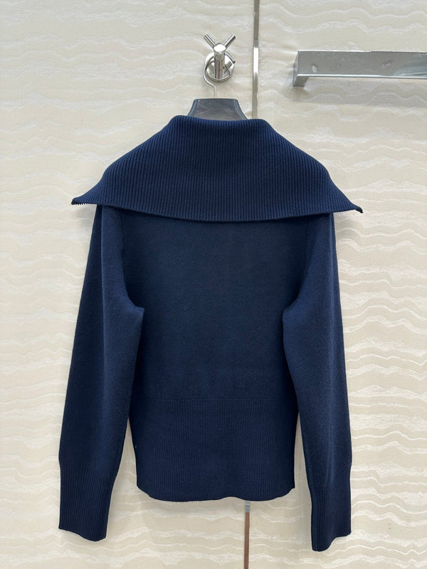 CD 25 Double-Sided Cardigan Navy Blue Cashmere