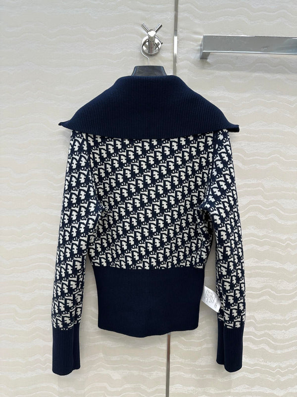 CD 25 Double-Sided Cardigan Navy Blue Cashmere