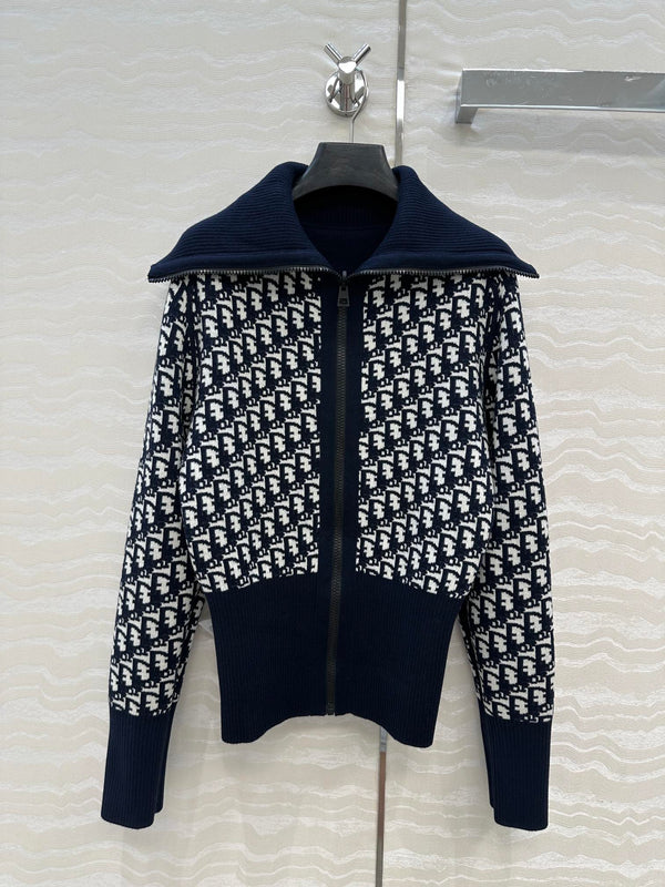 CD 25 Double-Sided Cardigan Navy Blue Cashmere