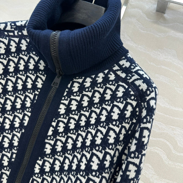 CD 25 Double-Sided Cardigan Navy Blue Cashmere