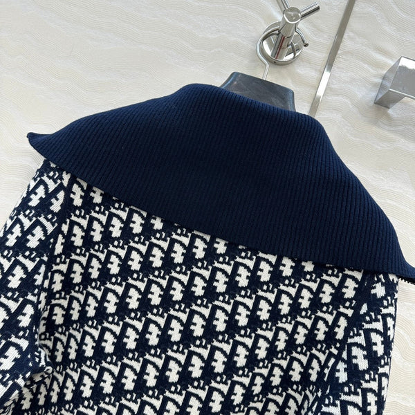 CD 25 Double-Sided Cardigan Navy Blue Cashmere