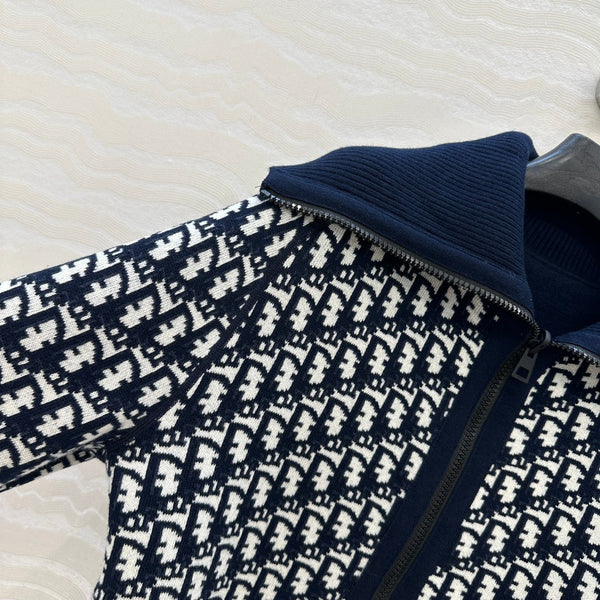 CD 25 Double-Sided Cardigan Navy Blue Cashmere