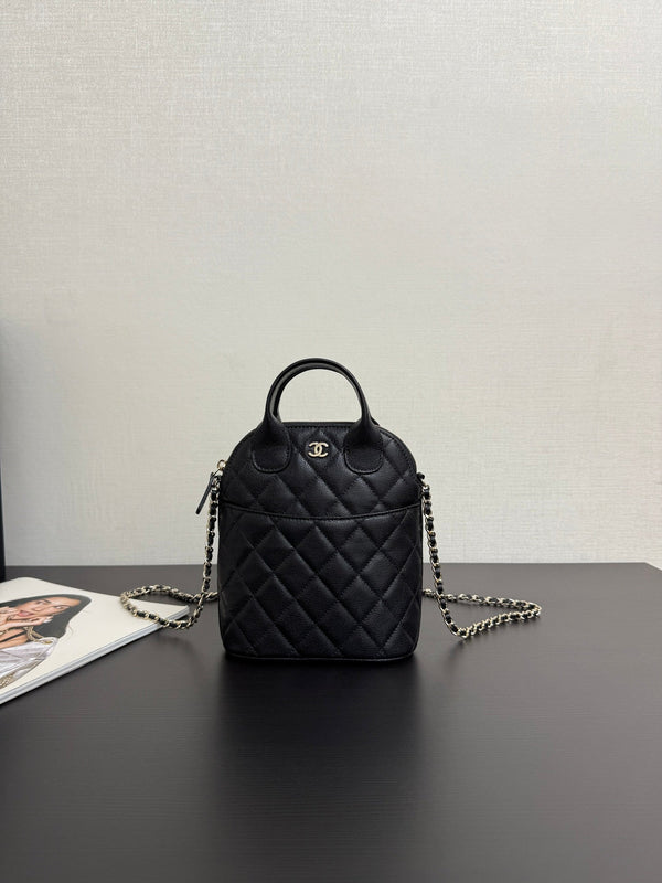 CC 25A Shell Bag Phone Case 18cm Black Caviar