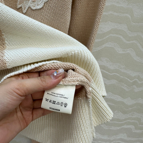 HM 25 Sweater Light Beige Mix White Cotton 02660