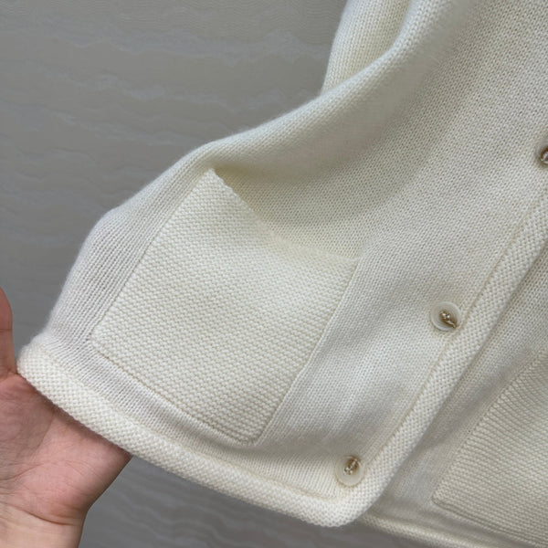 LP 25 Cardigan White Cashmere 291831
