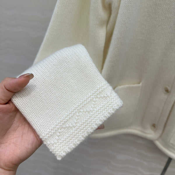 LP 25 Cardigan White Cashmere 291831