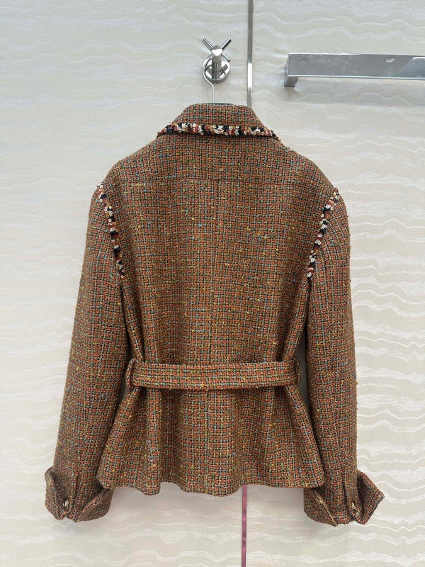 CC 25 Veste en tweed Laine Coton Viscose Marron