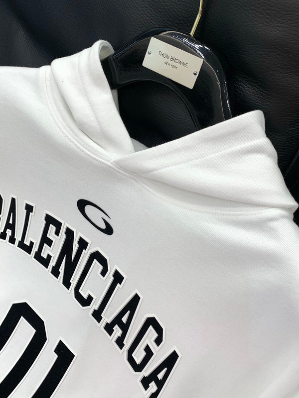 Balenciaga 25 Hoodie White Cotton 0052